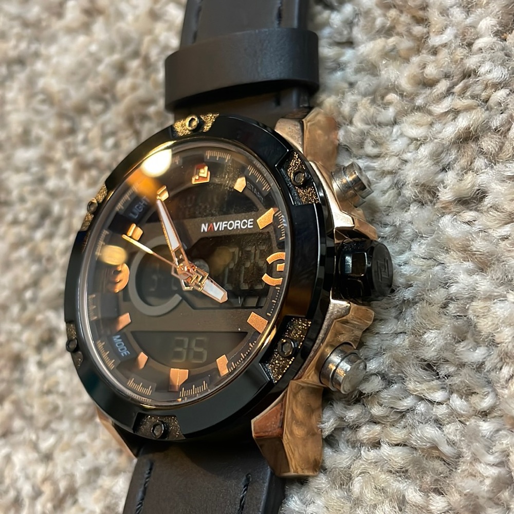 Naviforce watch. Genuine leather band. Brand new.
